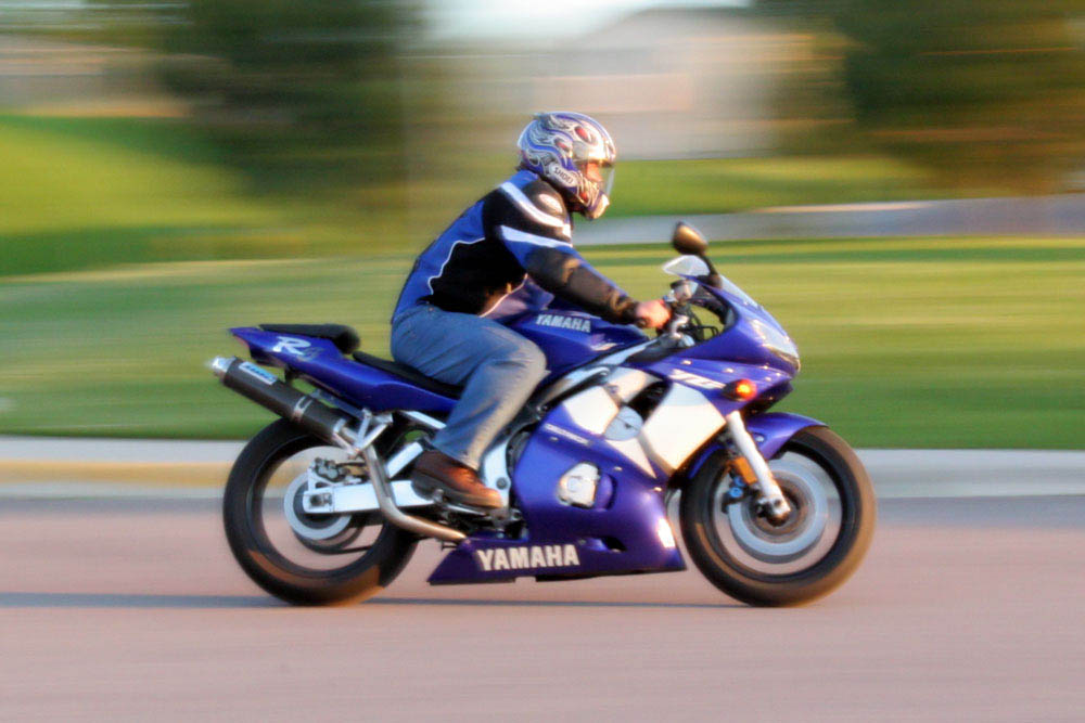 Motorcycle motion blurr photo Montana Photographer MT